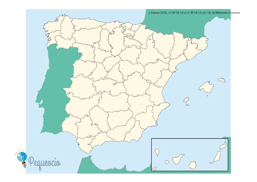 Mapa de España, ¡todos los mapas de España para imprimir! - Pequeocio