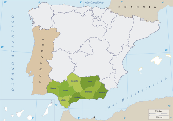 Mapa De Andalucía