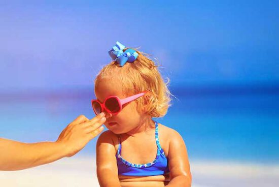 protección solar en niños