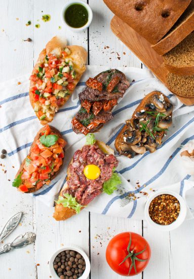 bruschetta italiana recetas