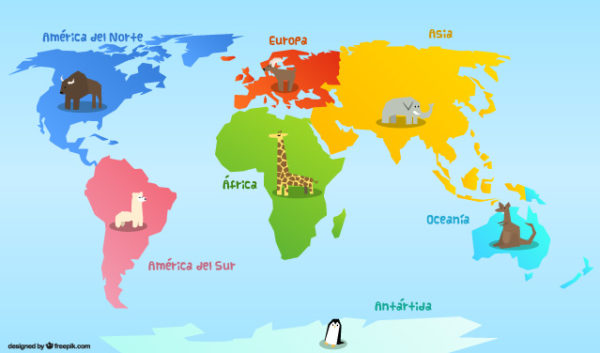 Continentes del mundo