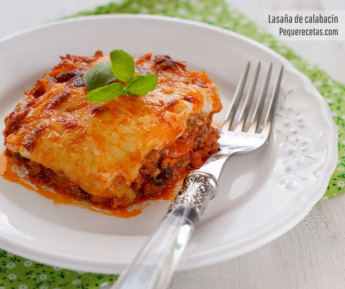 Lasaña De Calabacin Con Carne Picada