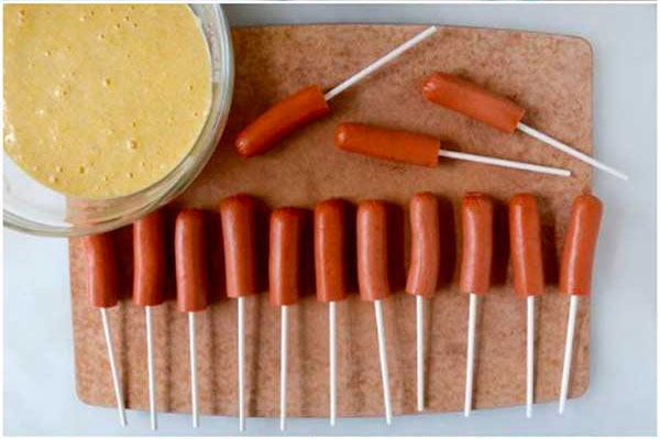 como hacer corn dogs