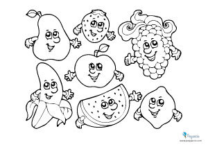 Dibujos De Frutas Para Colorear