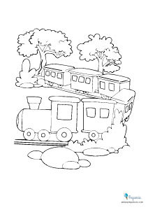 Dibujos de trenes para colorear
