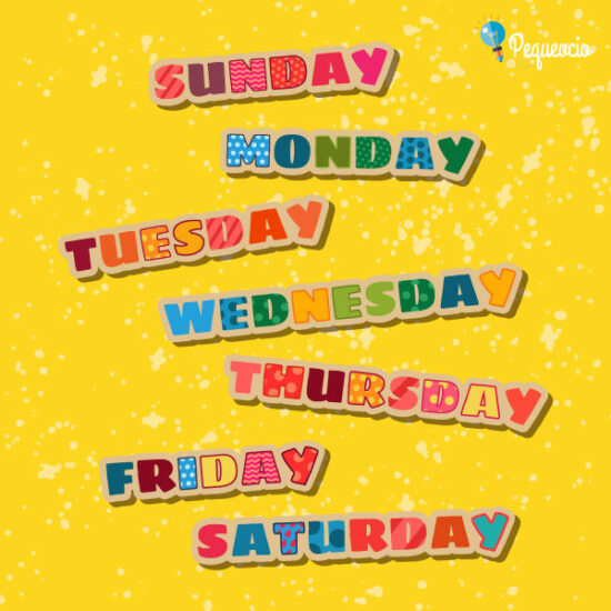 Días de la semana inglés