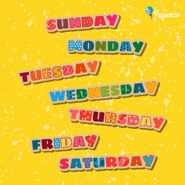 Días de la semana inglés