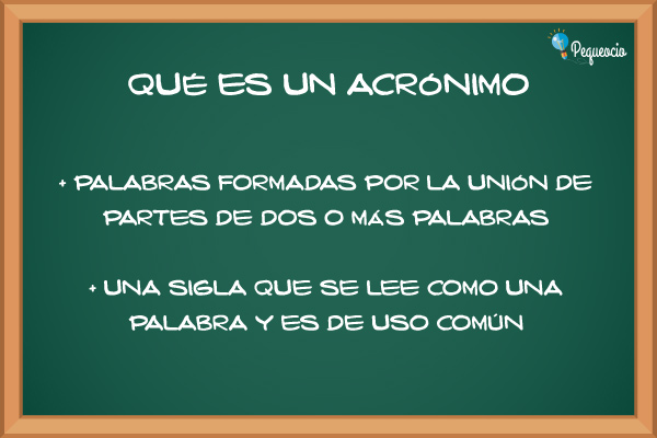 Acronimo Que Son Los Acronimos Ejemplos Pequeocio