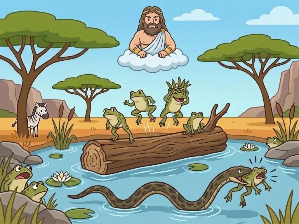 Fábula De Las Ranas Pidiendo Rey