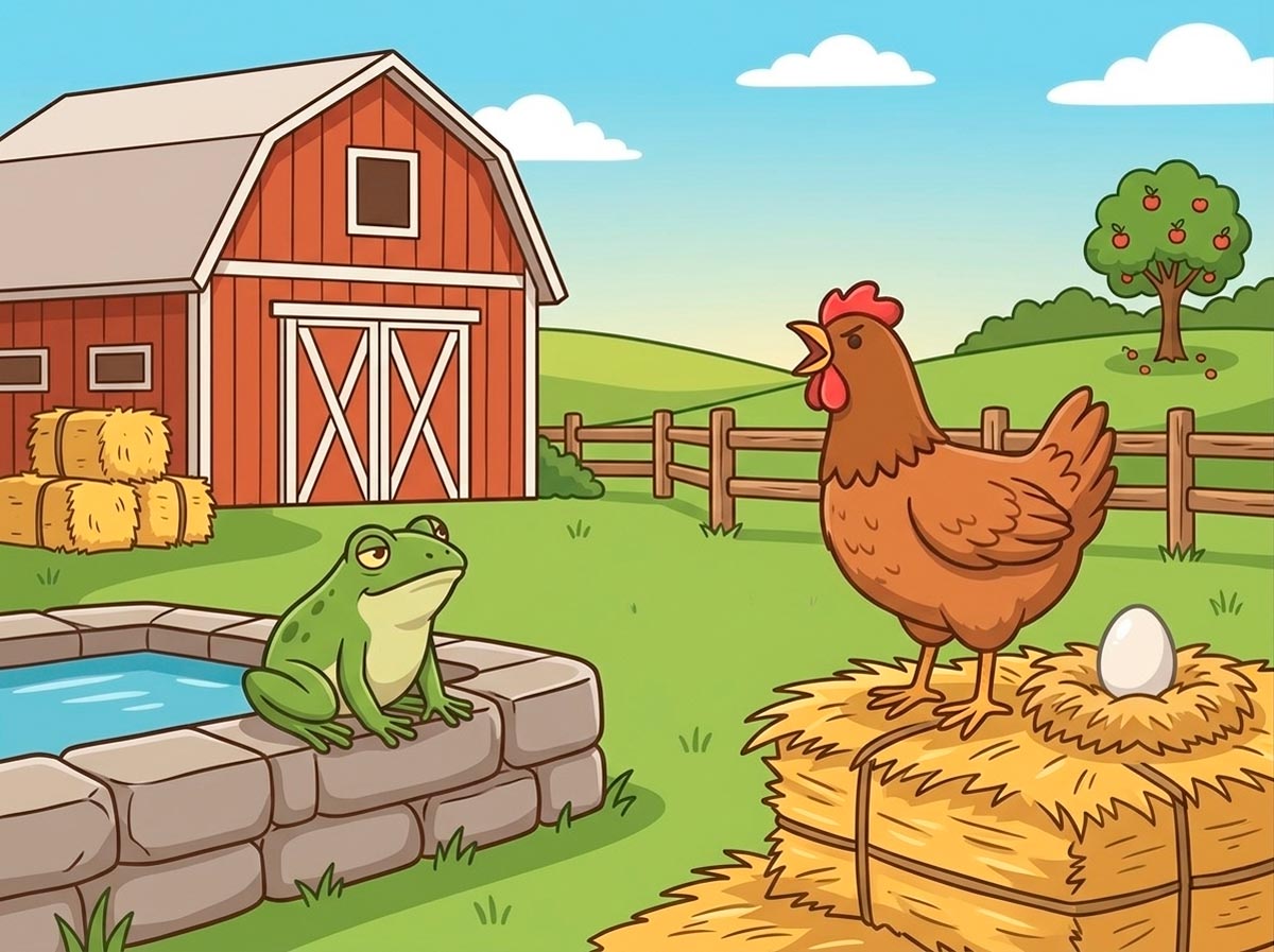 La Rana Y La Gallina Fábula De Tomás De Samaniego