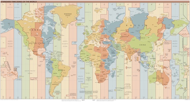 Mapa De Husos Horarios