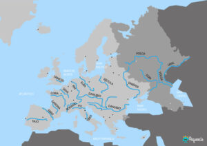Ríos de Europa mapa