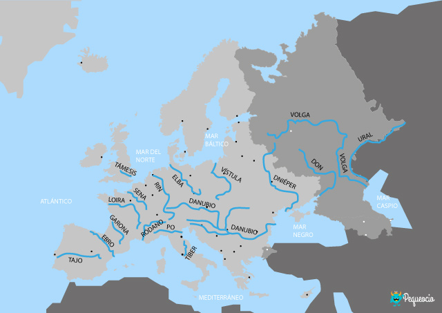 Ríos De Europa Mapa