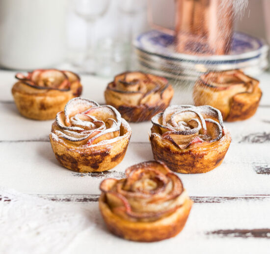 rosas manzana y hojaldre receta