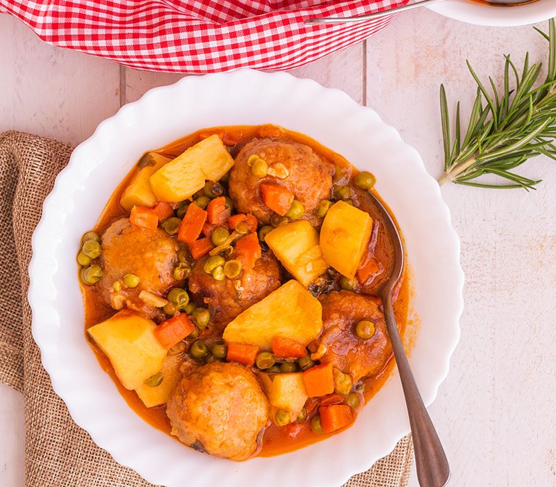 Albondigas a la jardinera