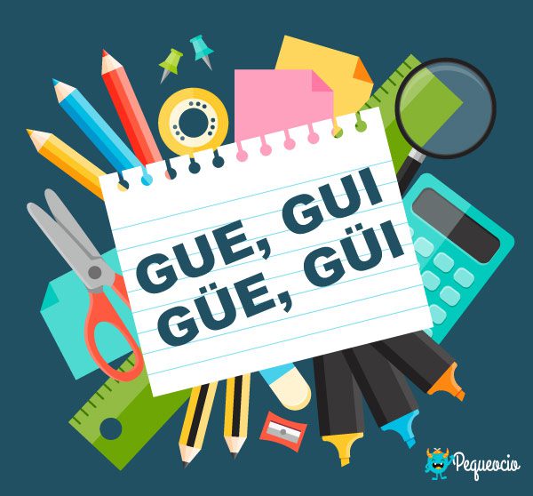 100 ejemplos de palabras con GUE, GUI, GÜE y GÜI | Pequeocio.com