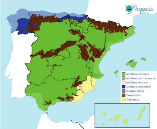 Cuáles son los climas de España