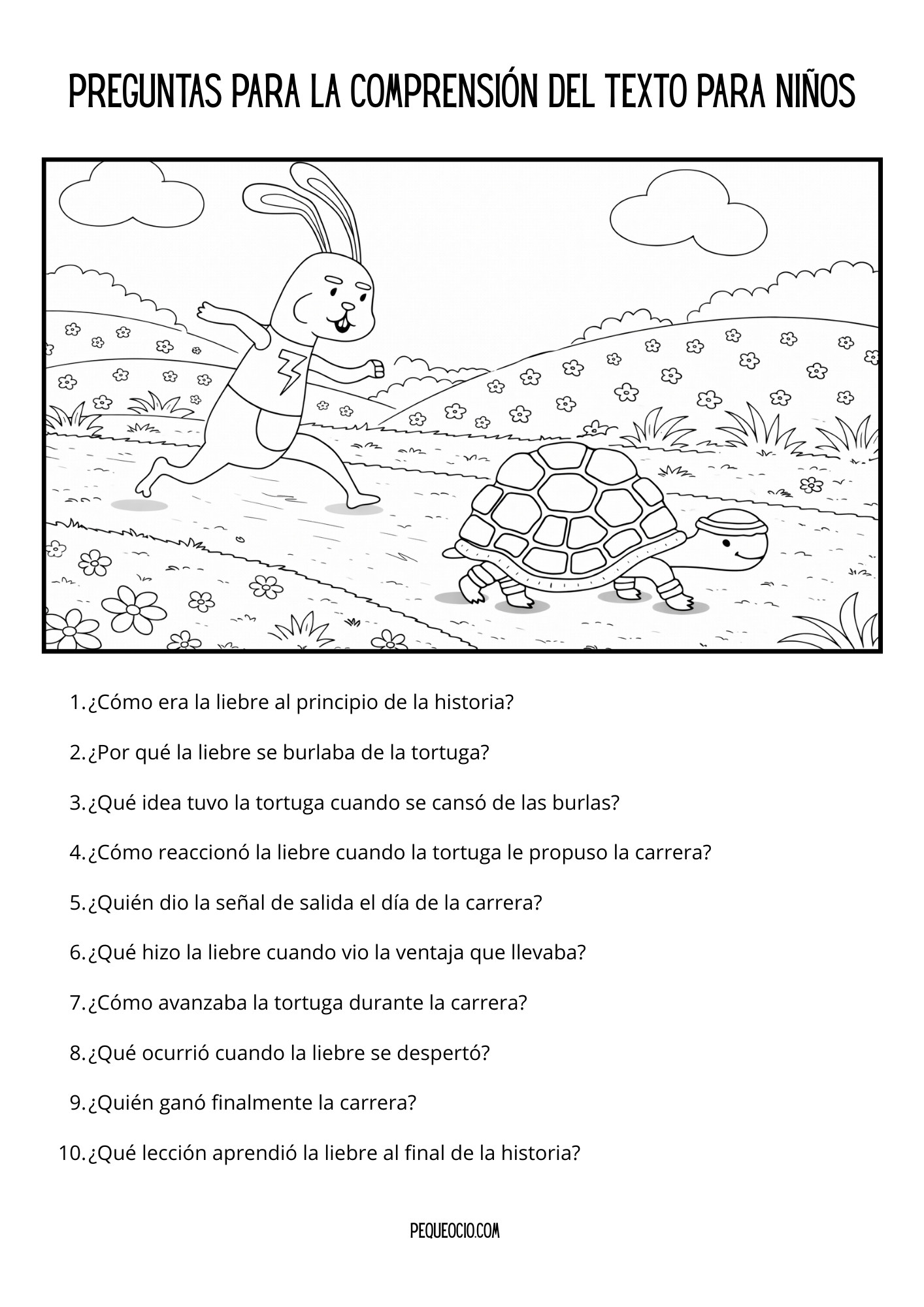Fábula Corta: &Quot;La Liebre Y La Tortuga&Quot; - Pequeocio Fábula Corta La Liebre Y La Tortuga Para Niños