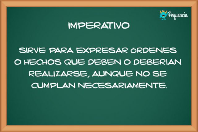 El modo IMPERATIVO: uso y ejemplos - Pequeocio