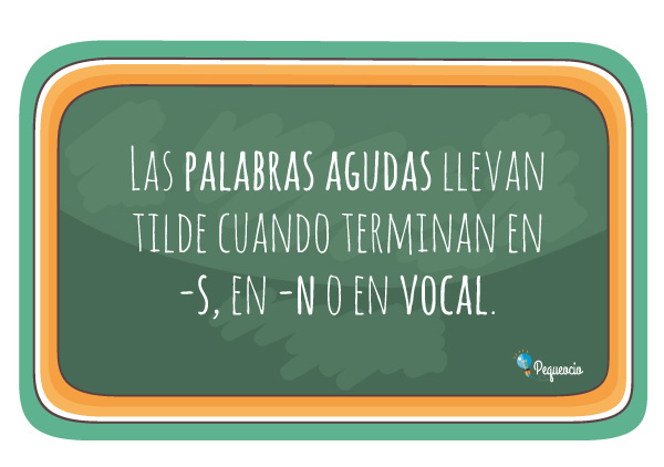 100 Ejemplos De Palabras Agudas Con Tilde Pequeocio