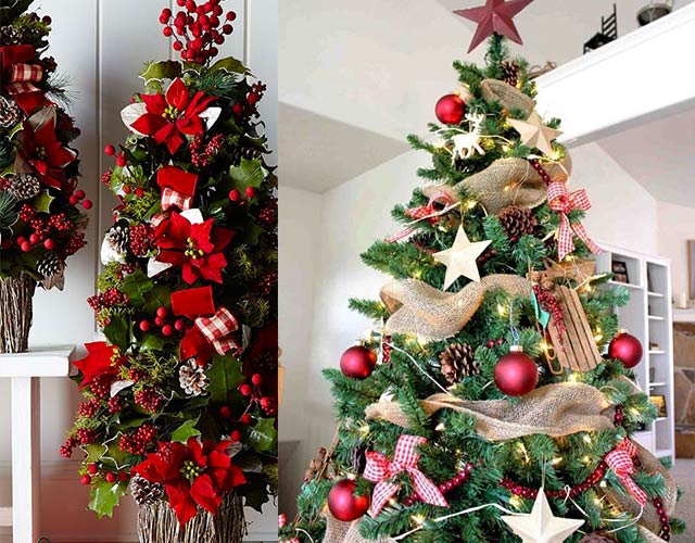 Árboles De Navidad En Rojo