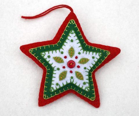 Estrellas De Fieltro Para Navidad