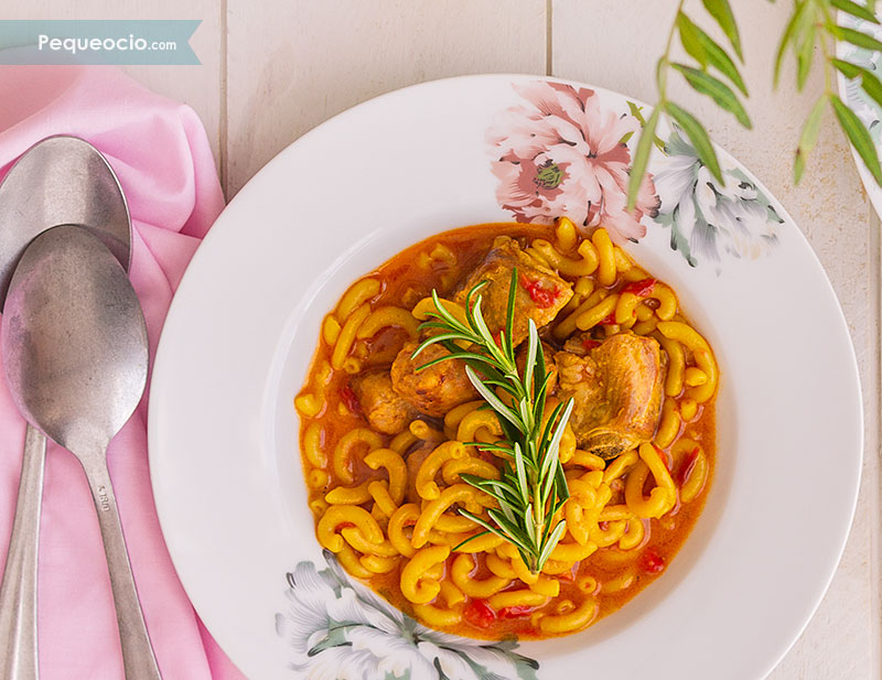 fideos con costilla