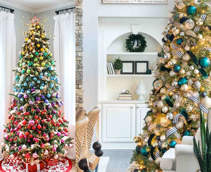 Cómo decorar un árbol de Navidad (+ 100 imágenes de árboles navideños  decorados) - Pequeocio