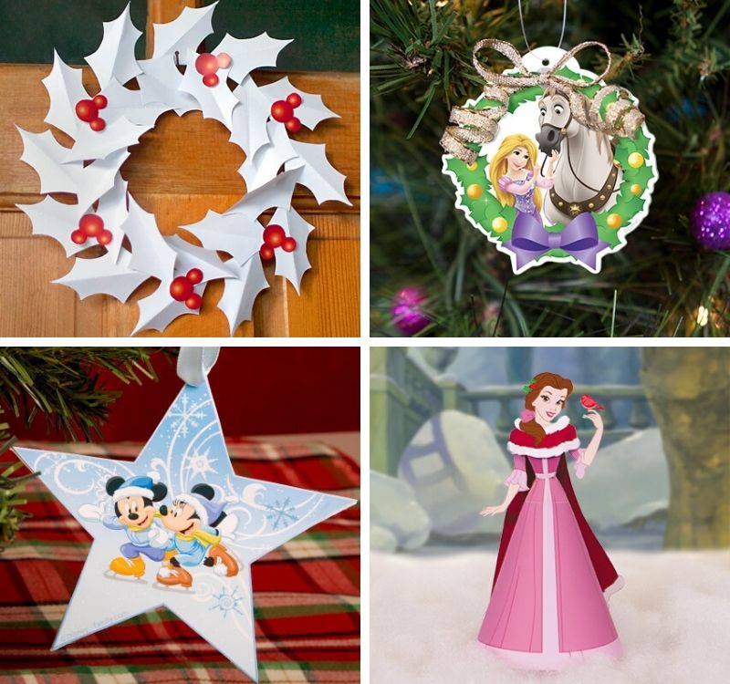 Recortables De Navidad De Disney