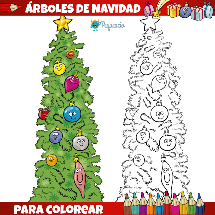 Dibujos De Árboles De Navidad Para Imprimir