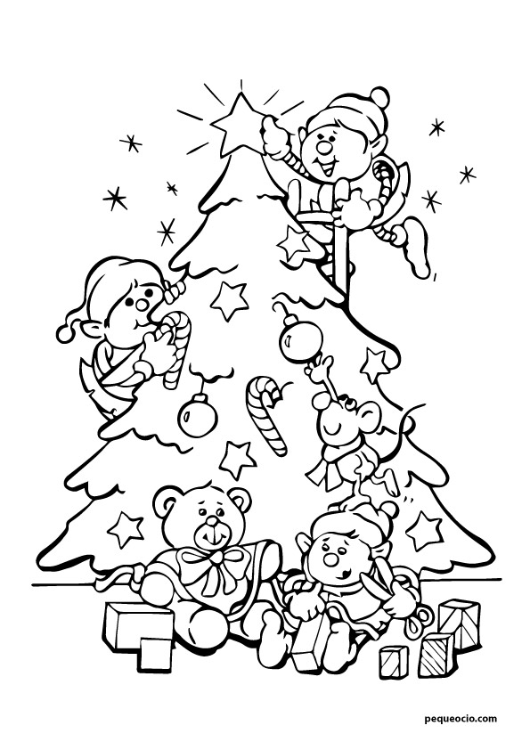 dibujos de árboles de navidad para imprimir