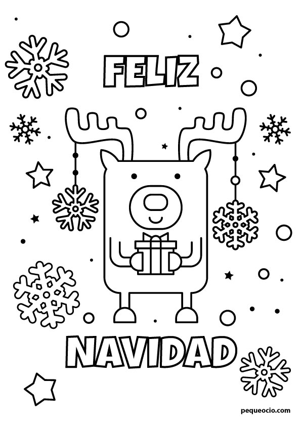 Colgar Opuesto ducha 50 dibujos navideños para colorear (dibujos de Navidad fáciles para pintar)  - Pequeocio