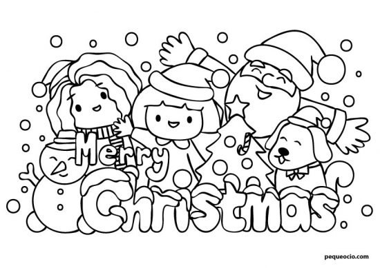50 dibujos navideños para colorear (dibujos de Navidad fáciles para