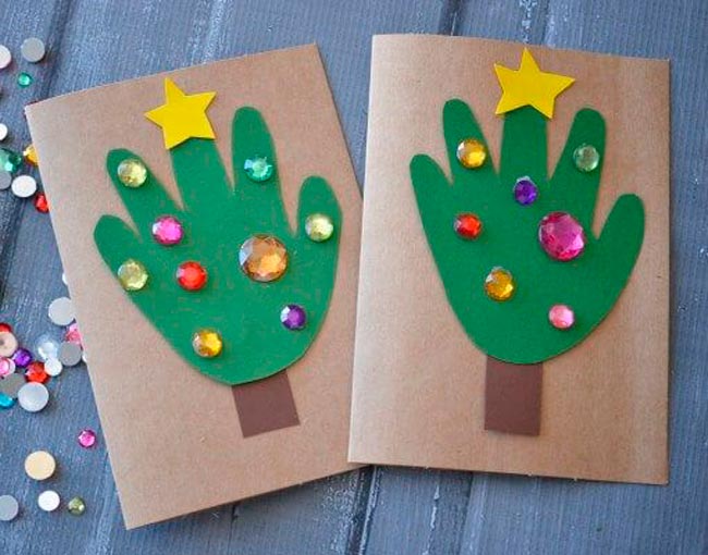 Tarjetas Navidad Faciles Para Niños