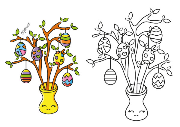 30 Dibujos De Pascua Para Pintar Y Colorear Pequeocio