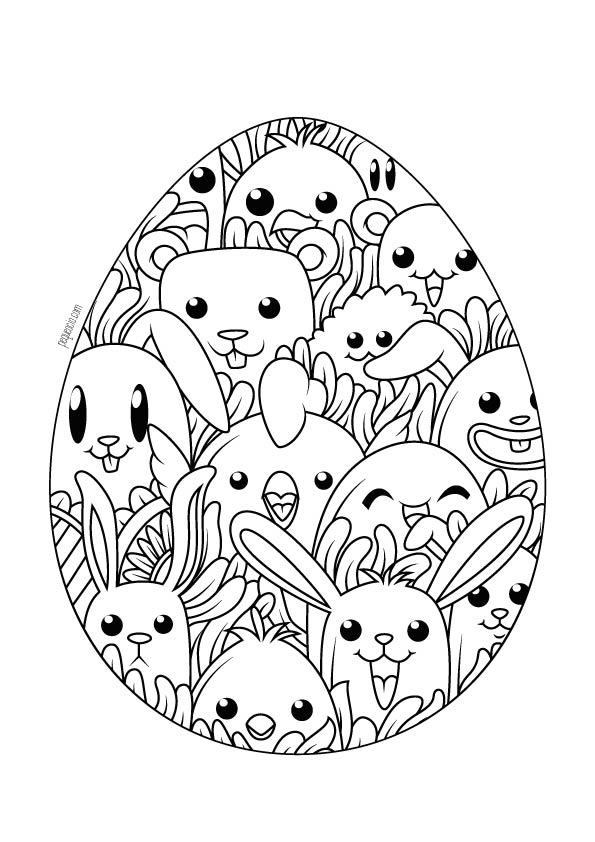 30 Dibujos De Pascua Para Pintar Y Colorear Pequeocio