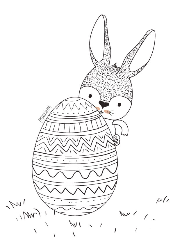 30 dibujos de Pascua para pintar y colorear - Pequeocio