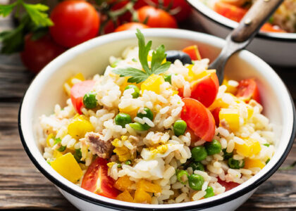 Ensalada de arroz (10 recetas saludables)