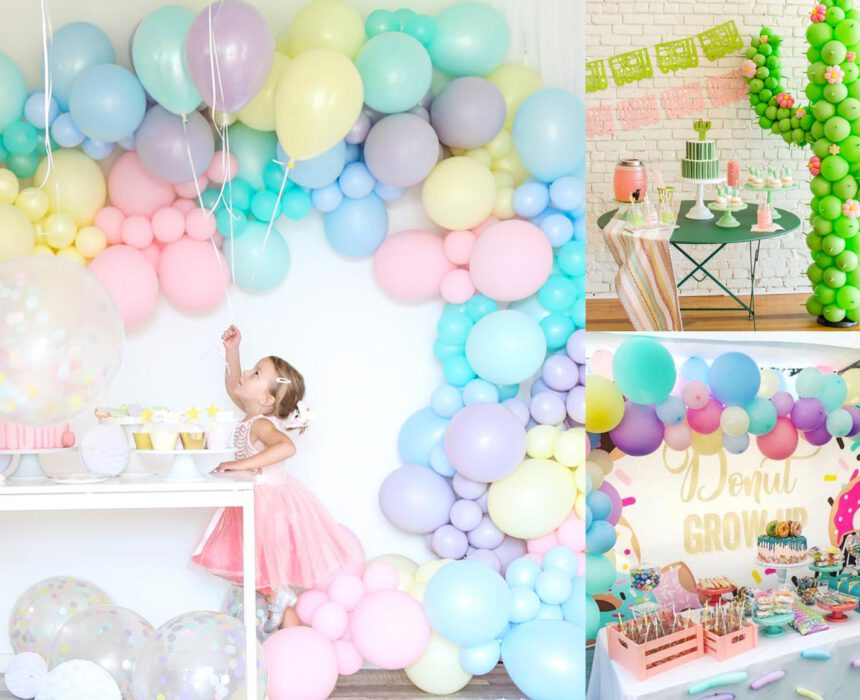 Decoración con globos para cumpleaños