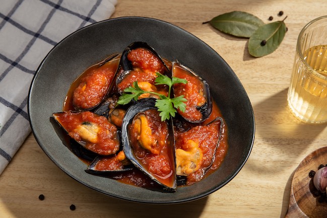 Mejillones Con Salsa