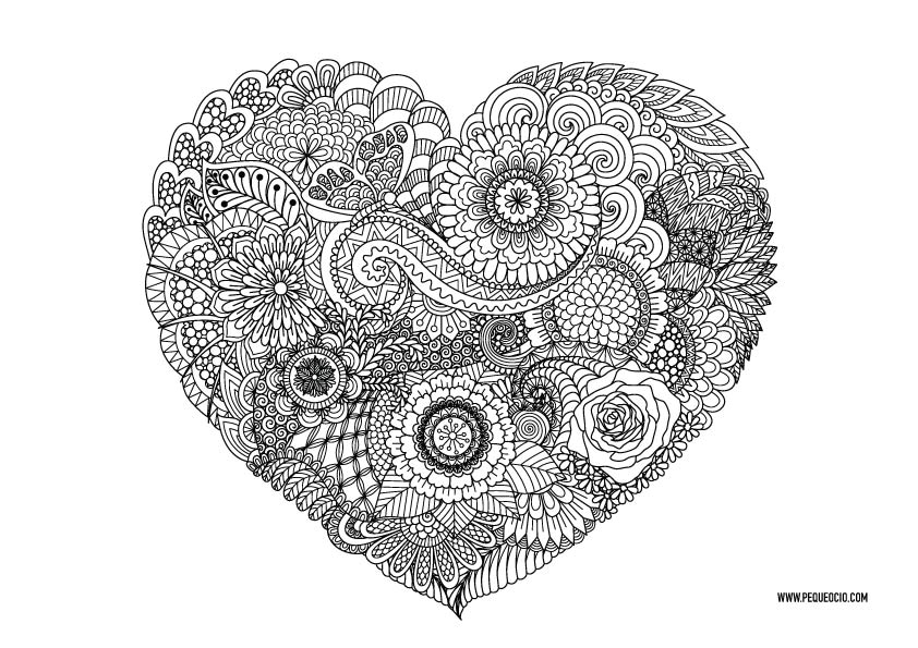 Mandalas Para Colorear De Corazones