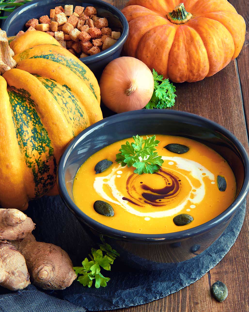 Crema De Calabaza Con Jengibre