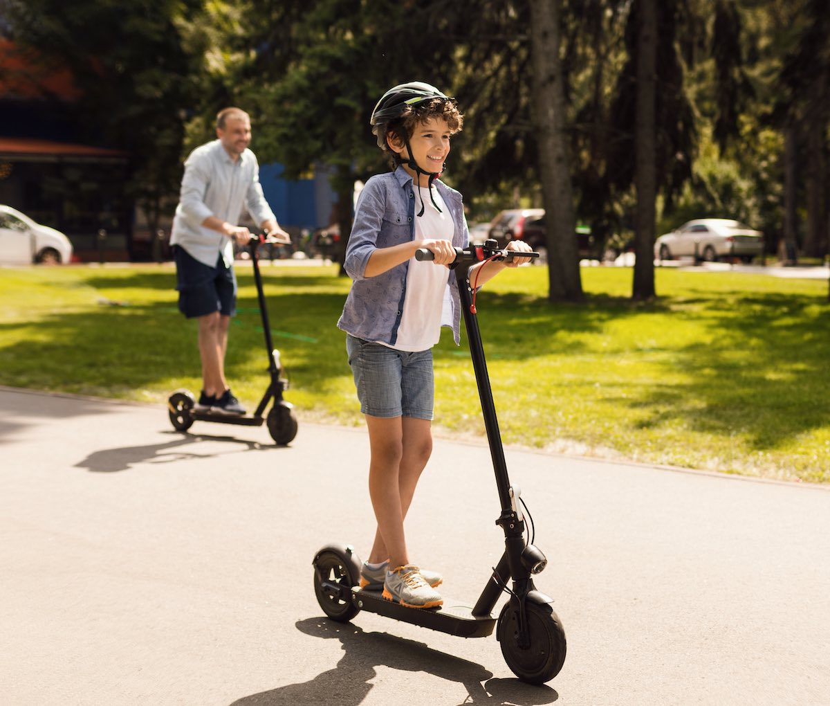 Patinete eléctrico para niños de 6 a 15 años, solo 8 kg plegable