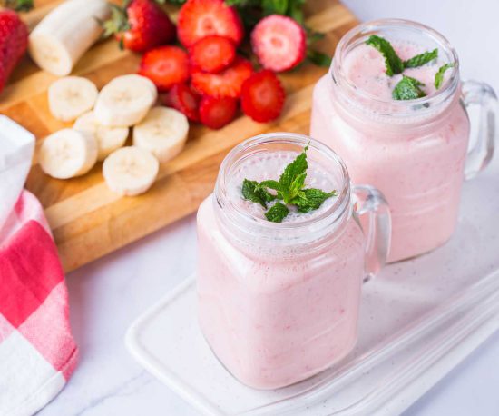 batido de fresa y plátano receta