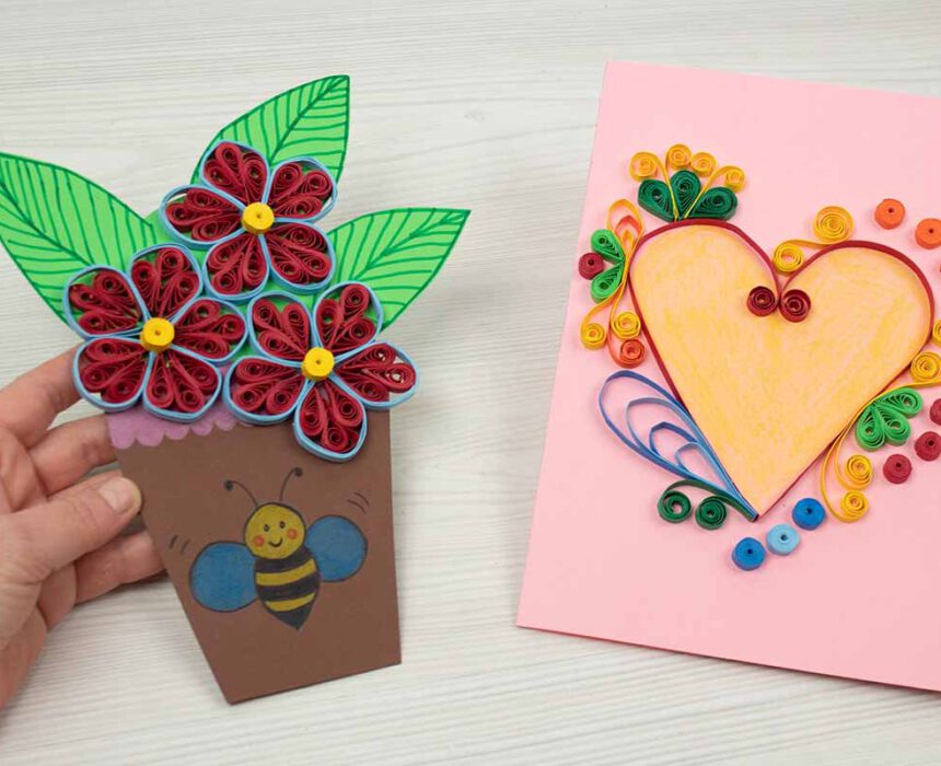 Tarjetas en filigrana de papel