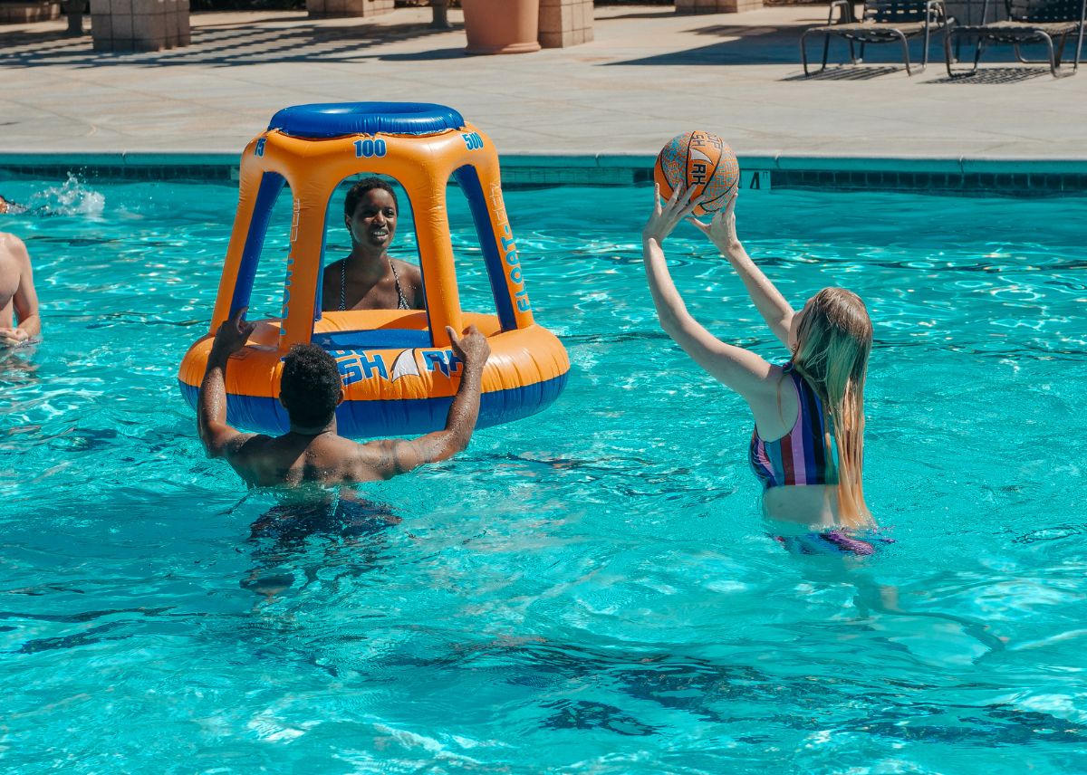 Canasta De Baloncesto Hinchable Para Piscina