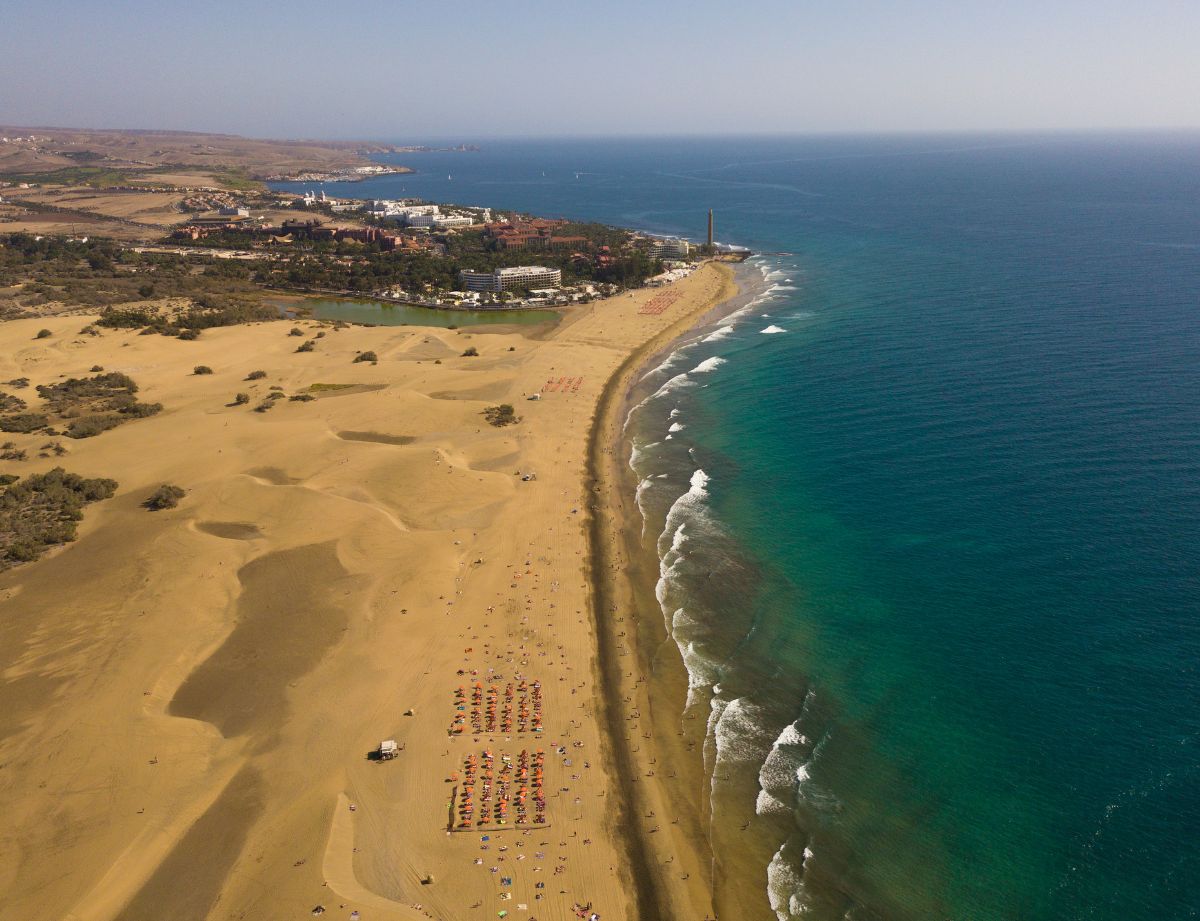 Playa De Maspalomas En Gran Canaria