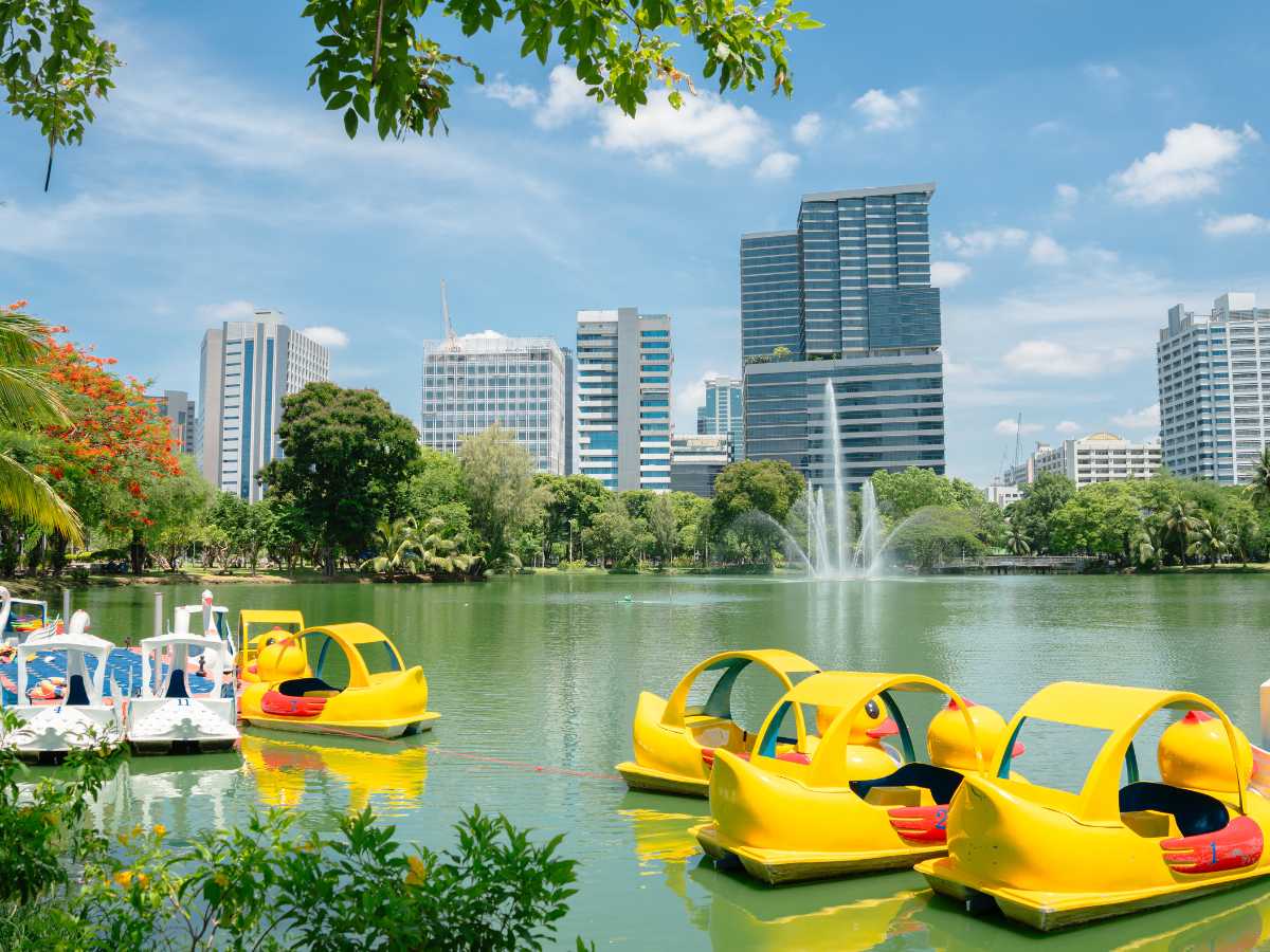 Parque Lumpini Bangkok Con Niños