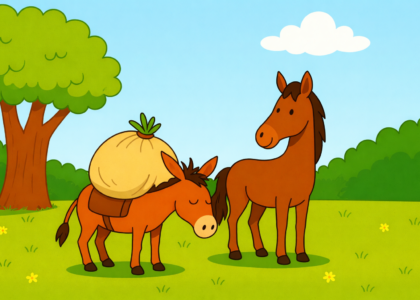 El Asno Y El Caballo Fábula