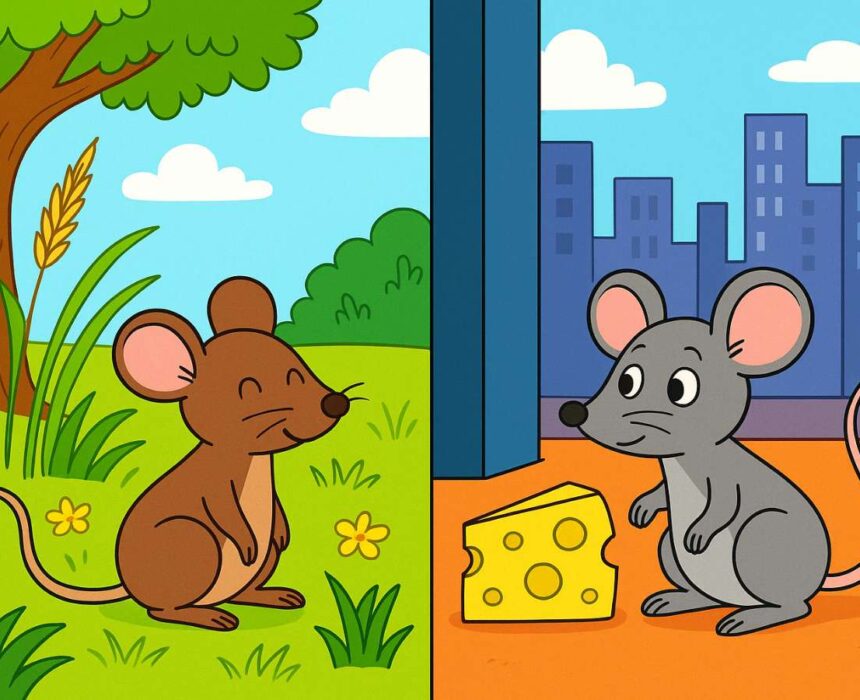 El ratón de campo y el ratón de ciudad - fabula corta